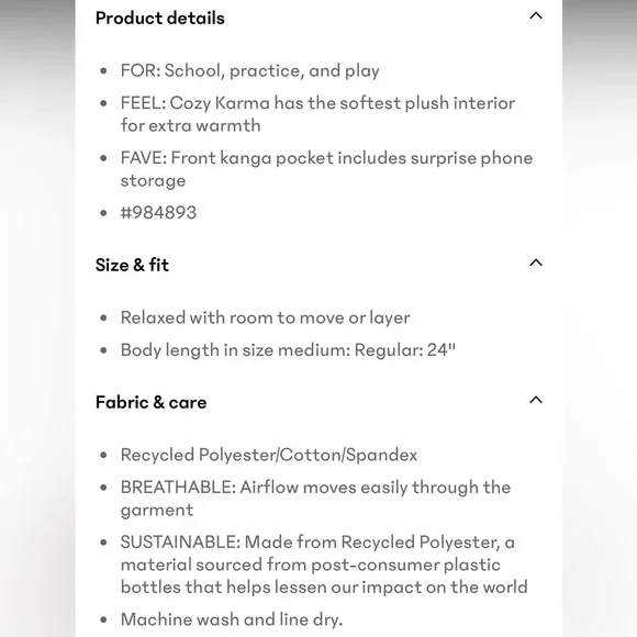 Athleta Girl Cheer you On Hoodie - Picture 3 of 11